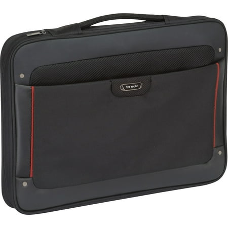 USLSTL1404  US Luggage Executive 17.3 Slim Brief  1 Executive 17.3  Slim Brief offers a sleek design and slender approach to laptop protection. Padded compartment protects a laptop up to 17.3 . Easily slide out your lap using the zippered side entry. Front zippered pocket offers easy access to essentials. For more protection  the laptop briefcase also includes a water-resistant vinyl bottom and polyester body. The carry handle folds flat to further enhance the executive  professional look. Solo Sterling STL140-4 Carrying Case (Briefcase) for 17.3  Notebook