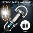 thumbnail image 2 of Portable Rechargeable Bright Keychain Flashlight with Strong Light Pocket Size LED Flashlight Keychain Accessories Charger Mini Tiny EDC Rechargeable Phone Key Chain Light, 2 of 10