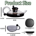 thumbnail image 7 of Electric Glass Teapot with Warmer - 20 Oz Glass Electric Tea Kettle with Infuser, 9-Temperature | 1000w Heating Ceramic Stove, TeaPot Set with Infuser for Loos Tea & Coffee, 7 of 7