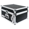 Sound Town 4U PA DJ Rack/Flight/Road Case with 11U Slant Mixer Top, 20’’ Rackable Depth, 4-Space Size (STMR-4US)