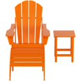 thumbnail image 3 of Paradise 3-Piece Set Folding Adirondack Chair with Square Side Table and Ottoman, 3 of 10
