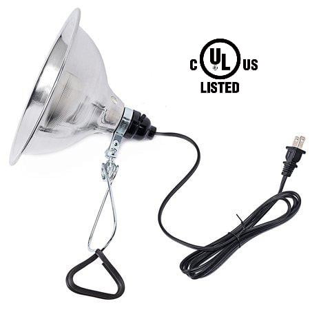 Photo 1 of **item has been opened**
Simple Deluxe Clamp Lamp Light with 8.5 Inch Aluminum Reflector 150 Watt with 6 Feet Cord UL Listed