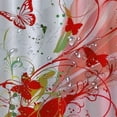 thumbnail image 5 of Chilfamy  Orange and Pink Shower Curtain, Warm Colors Victorian Style Arrangement of Swirls and Lines, Cloth Fabric Bathroom Decor Set with Hooks, Vermilion and Pale Pink White, 5 of 7
