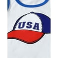 thumbnail image 5 of Musuos Independence Day Baby Boy Summer Outfits 6 12 18 24M 3Y Crew Neck Hat Print Sleeveless Tank Tops and Stretch Casual Short Set, 5 of 10