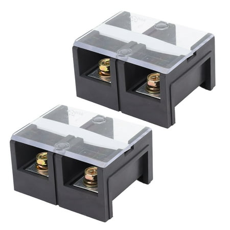 

Wire Barrier Block Terminal Strip TC Fixed 2pcs Cable Barrier Block Terminal Strip Black M6 Screw For Home Appliances For Industry 2 Positions 1002 3 Positions 1003 4 Positions