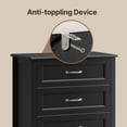 thumbnail image 6 of Asofer Black Bedroom Set: Queen Bed Frame, 2 Nightstands & 2 Drawer Dressers, 6 of 24