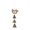 Beige1, variant on Wooden Wind Chime Ornament with Crystal Antique Bronze 3 Bells Car Rearview Bird Fish Shape Hanging Windchime Mirror Home Door Window Wall Decor