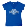 thumbnail image 5 of Proud Veteran Women's V-Neck T-shirt Veteran's Day Military Honor US Flag Army Air Force RED Friday American Patriot Tee, 5 of 7