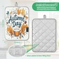 thumbnail image 6 of Yayeee Pot Holders Kitchen Heat Resistant with Pocket 7"x9.8" Cotton Oven Cooking Hot Pads, Autumn Day with Cocoa Pattern, 6 of 7