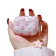 thumbnail image 1 of Funda para AirPods Pro Faneiy, bonita, transparente, con purpurina, flor rosa, TPU, 1 of 7