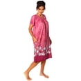 thumbnail image 3 of Women's Floral Printed Short-Sleeve Lounger Nightgown Sleepwear, Small Dusty Rose, 3 of 5