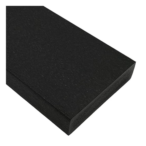 Tangent Lumber - Black, 2x4 (1.5" x 3.5"), 72" Length - HDPE Plastic Board for Outdoor Furniture and More