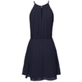 thumbnail image 2 of FashionOutfit Women's High Neck Pleated Dress w/ Waistband, 2 of 3