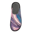 thumbnail image 3 of IAUYY Memory Foam House Slippers Suitable for Both Men and Women. Comfortable, Anti-Slip Plush Flat-Bottomed Slippers The Best Holiday Gift Swirls Of Pink and Purple, 3 of 9