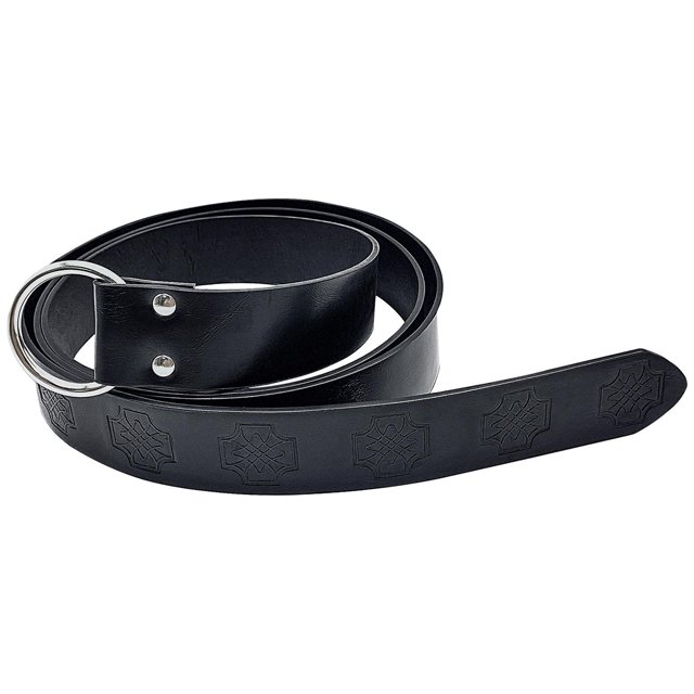Xuanheng Ceinture de Scène Embossée Rétro Chevalier Accessoires Ceinture de Costume pour Mode Noir