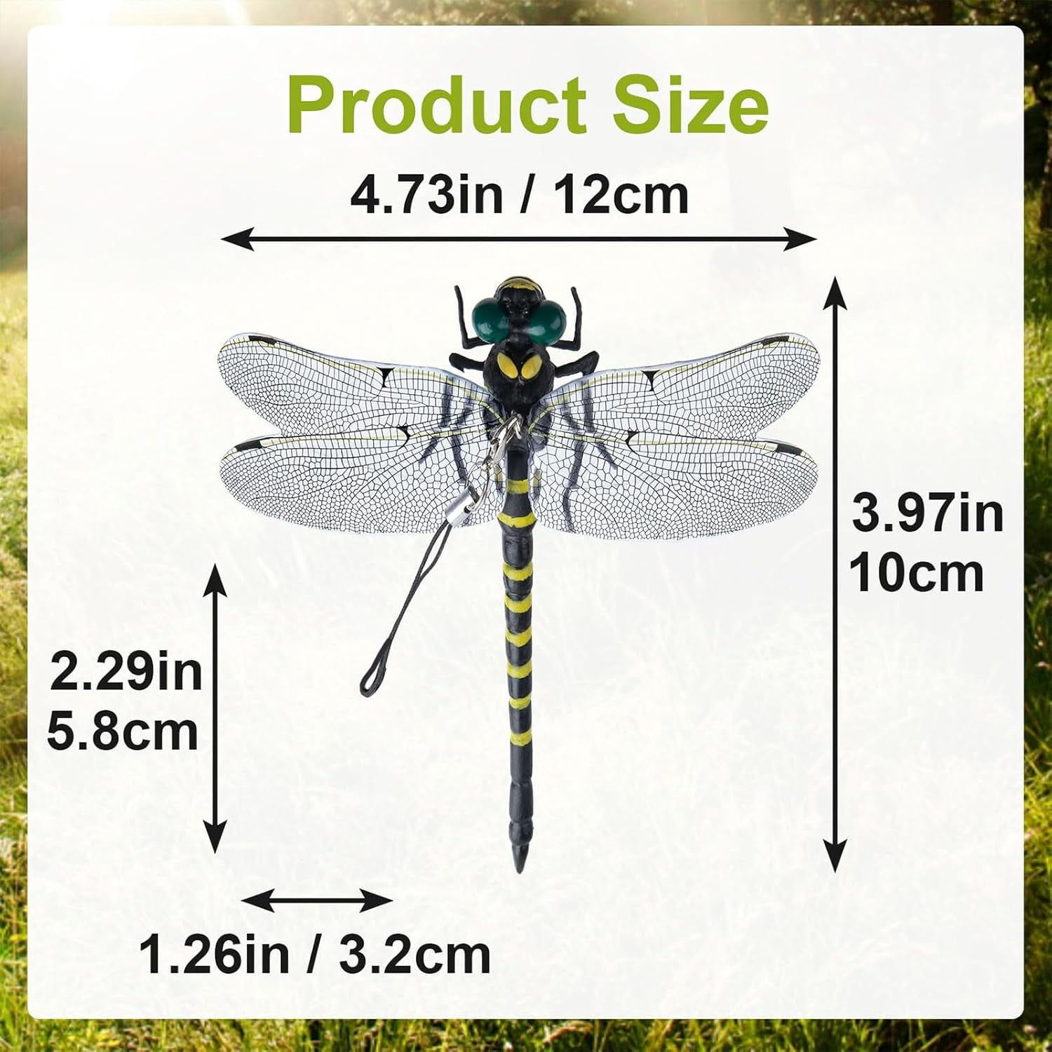 4 PCS 3D Dragonfly Clips for Bugs Repellent Outdoor, Artificial Dragonfly Hat Clips Garden Decor, Dragonfly Clips to Keep Bugs Away (Independent Dragon Fly 4 PCS)
