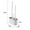 White, variant on Plunger And Brush Set Wall-Mounted And Floor-To-Ceiling Dual-Purpose Toilet Brush Set Space Saving And 360°Cleaning No Dead Angle Bathroom Toilet Brush Set