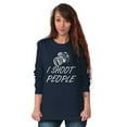 thumbnail image 4 of I Shoot People Camera Photography Pun Long Sleeve TShirt Men Women Brisco Brands X, 4 of 6
