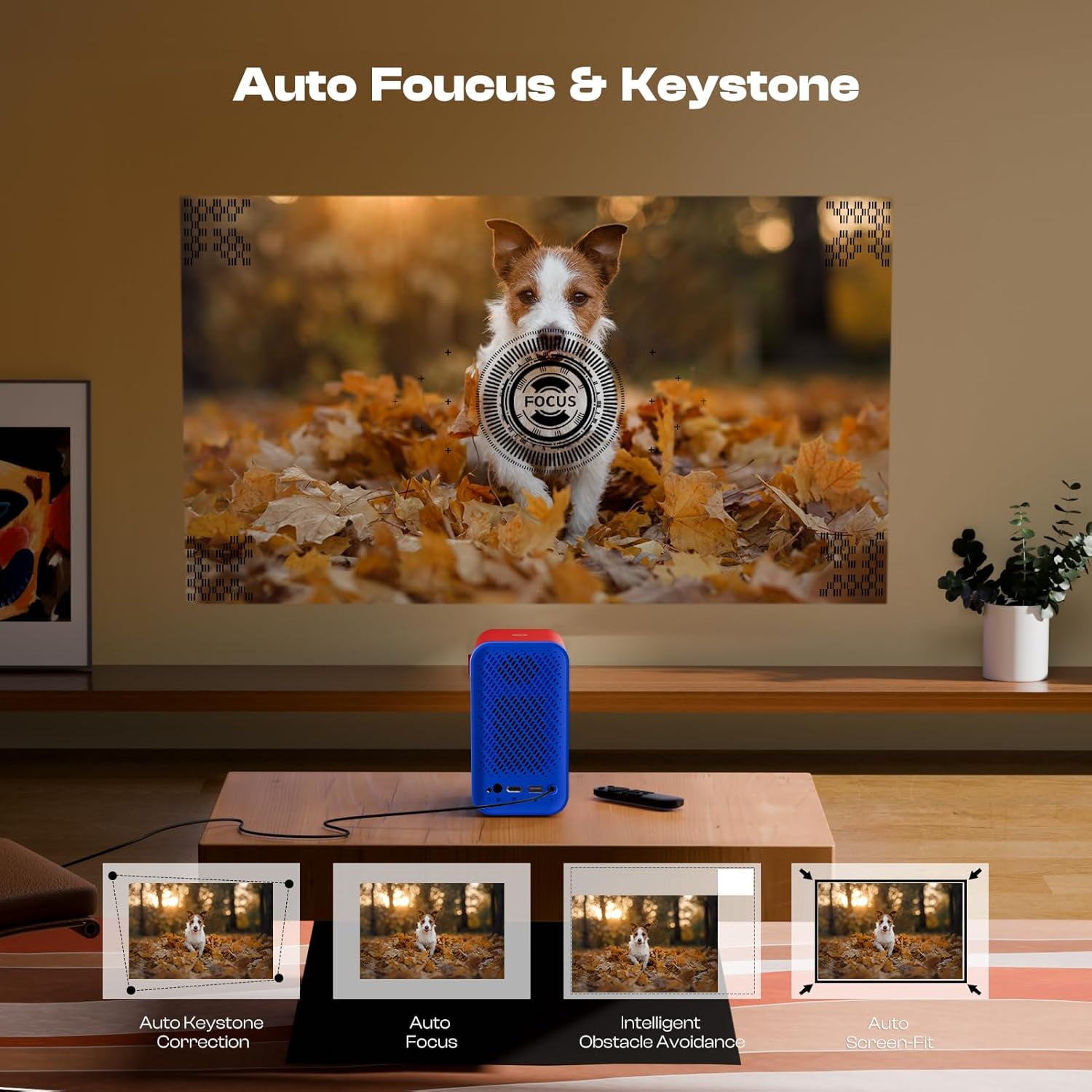 Caydo P1 Art Projector with Exclusive Drawing App for Artists, Portable Auto Focus & Keystone LED Projector for Drawing and Tracing, 4K Support, 100’’ Display, Compatible with iOS/Android
