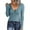 Blue, variant on Tittly Basic Tees T Shirts for Women Women's Shirts Long Sleeve V Neck Ribbed Button Down Knit Sweater Tops V Neck T Shirts Womens Long Sleeve Tops Black L
