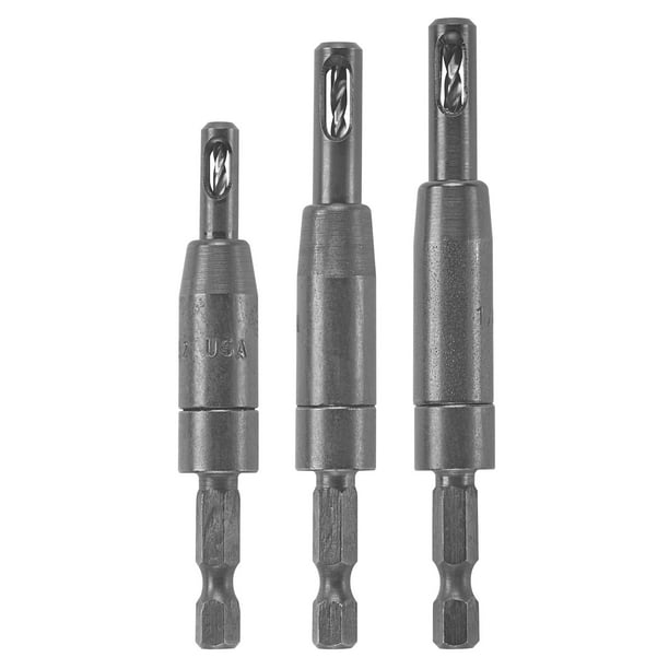 Surtido de brocas Bosch CC2430 Clic-Change de 1/4 pulgadas, autocentrantes (3 piezas)