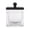 Black, variant on Clear Glass Silver/Chrome 2PACK Makeup Organizer Canister