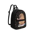 thumbnail image 2 of Eheartsgir Capybara Science Pattern Small Backpack for Daily Dating, Adjustable Strap Lunch Bag for Women Polyester Top Handle Mini Backpack, 2 of 8