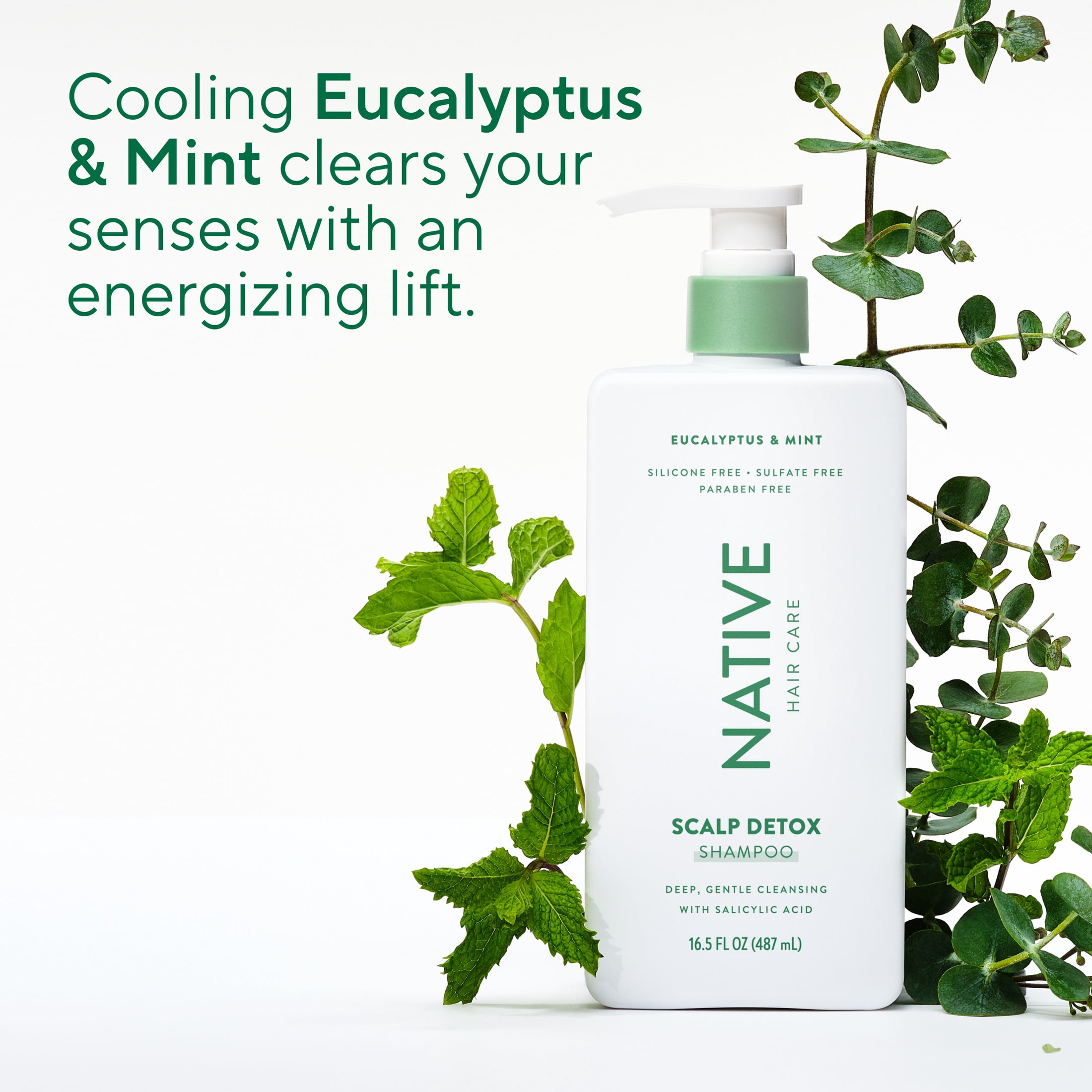 Native Scalp Detox Shampoo Eucalyptus & Mint with Salicylic Acid, Sulfate Free 16.5 fl oz