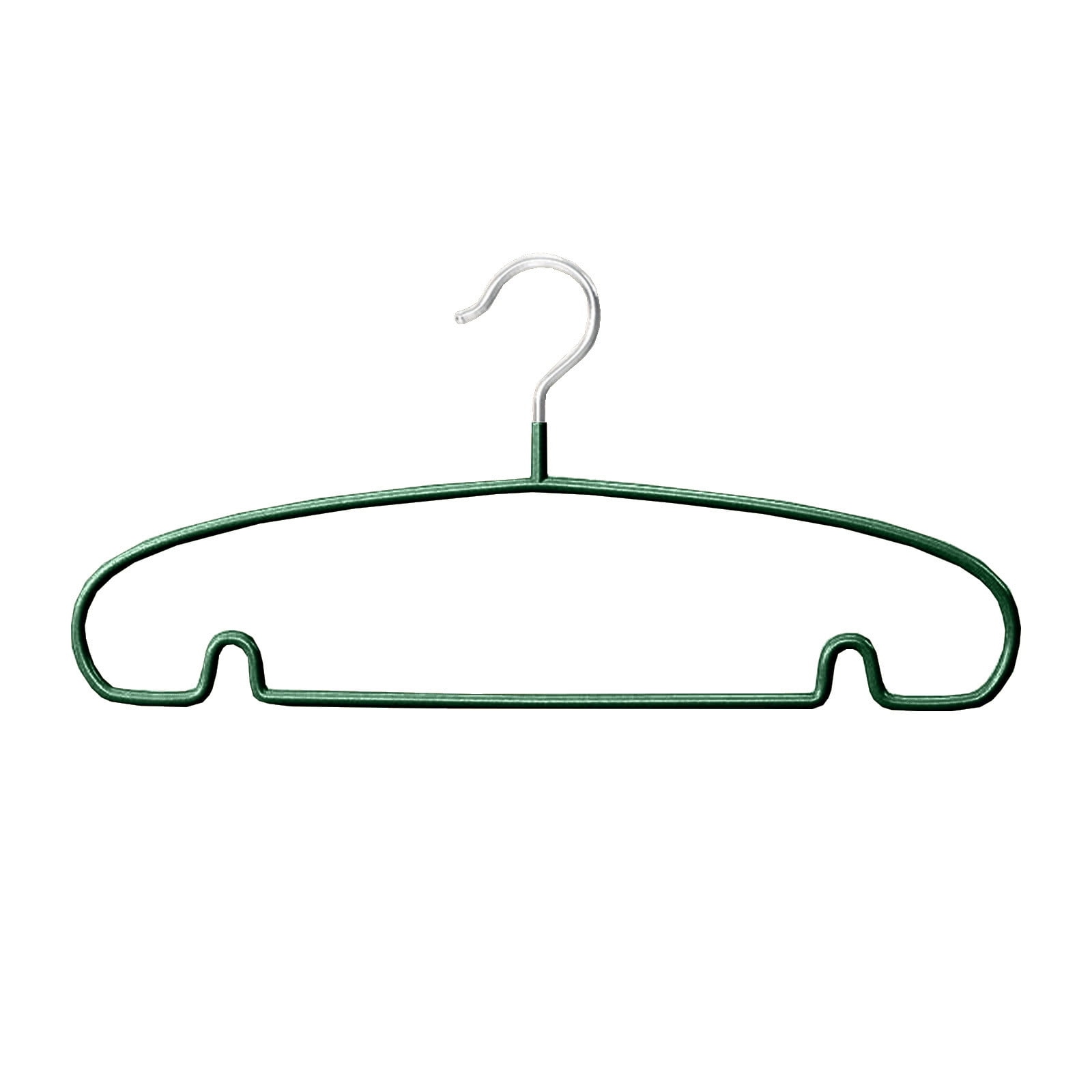 Heavy Duty Metal Suit Hangers 10 Pack, Non-Slip PVC Coating, No Shoulder Bumps, Space Saving Clothes Hangers for Sweaters, Coat, Shirts, Skirt, Jackets