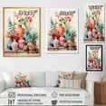 thumbnail image 4 of Designart "Artisanal Floral Pottery Perfection IV" Geometric Framed Wall Art - Bohemian Pink Boho Pottery Bedroom Framed Canvas Wall Art, 4 of 6