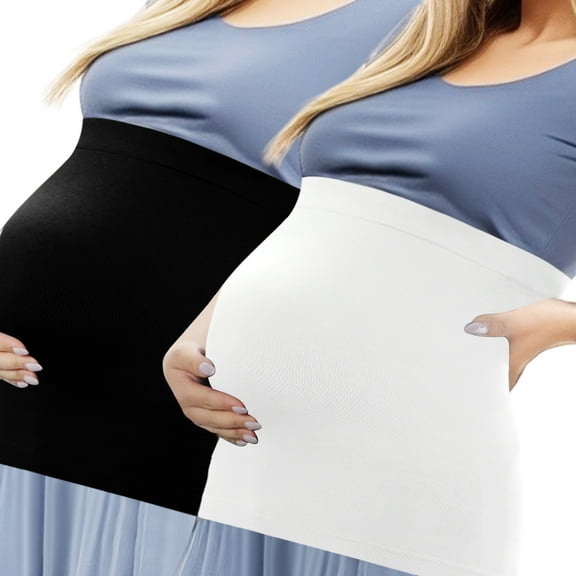 Vocoste 2 pcs Belly Bands for Pregnant Non-slip Silicone for Women S