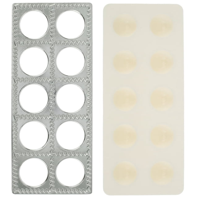 EIMELI Ravioli Maker with 10 Holes Safe Ravioli Press Mold Premium Italian Pelmeni Maker Mold Flower Shaped Ravioli Maker Press Pasta Press Cutter Tool Meat Pie Dumpling Maker for Home