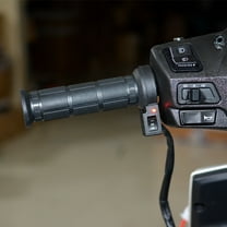 NICEXMAS Temperature Adjustable Motorcycle Heated Grips Black 1 Set