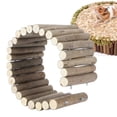 thumbnail image 3 of Hamster Wooden Bridge, Natural Flexible Rodents Toy Long Climbing Ladder  For Small Animal For Isolating Pets For Chewing And Playing, 3 of 8