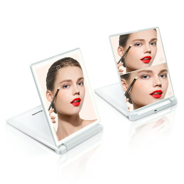 Travel Mirror with Lights and Magnification, Travel Mirror with Light