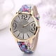 thumbnail image 2 of Reloj con correa de PU con estampado floral para mujer Reloj de pulsera de cuarzo de aleación con esfera grande (azul), 2 of 3