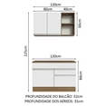 thumbnail image 3 of Cocina Integral 120cm Marrón/Blanco Glamy Madesa 08, 3 of 5