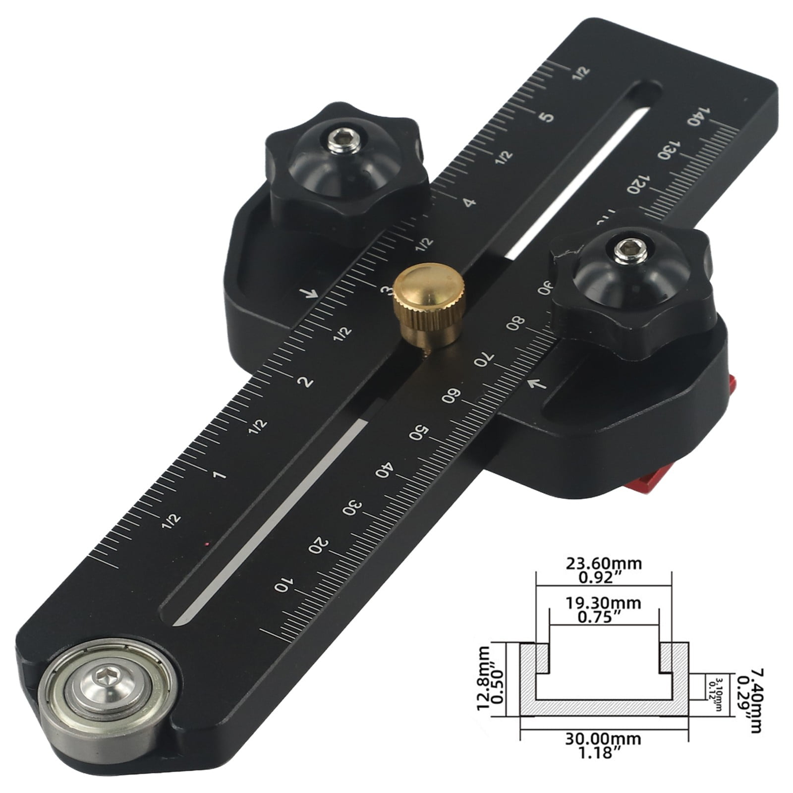Flexible Black Thin Rip Jig Table Saw Guide Fence for Precise Woodworking