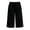 Black women's capri pants with pockets a1, variant on Women's Elastic Waist Capri Pants with Pockets Casual Loose Fit Solid Cropped Trousers Summer Beach Vacation Lounge Travel Yoga Work, Khaki M