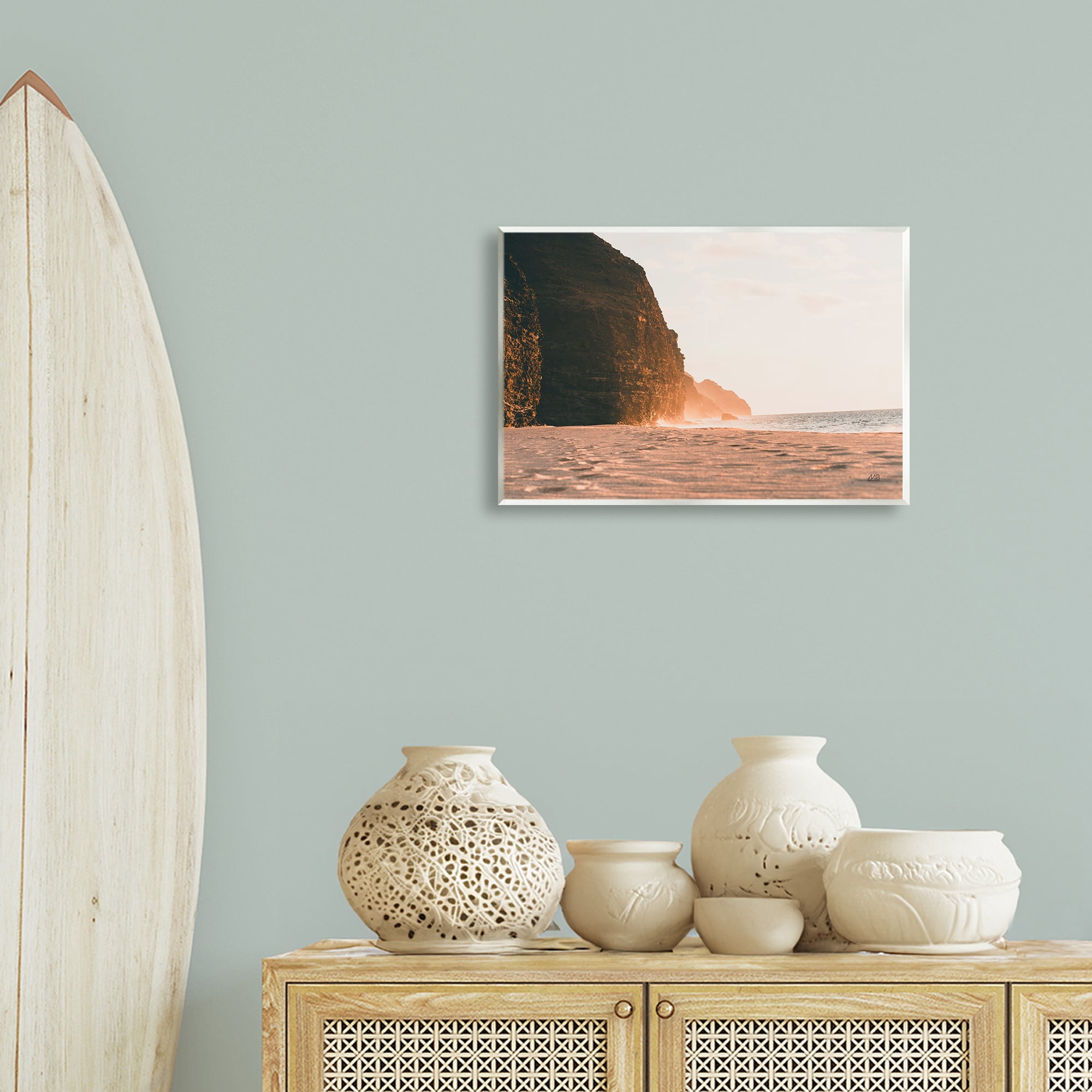 Stupell Industries Hawaiian Glow Shoreline Landscape & Nature Photography Unframed Art Print Wall Art, 19 x 13