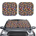 thumbnail image 2 of Sikiie Bowling Colorful Print Foldable Car Windshield Sun Visor, Car Window Sunshade Suitable for Sedan, SUV and Truck Car Accessories-Small, 2 of 6