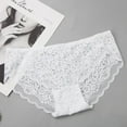 thumbnail image 7 of Bigersell Women Underwear Clearance Womens Cotton Panties High Cut Panty Style P-18 Cotton Boyshort Panties Ladies Thongs Briefs Mid Waist Women's Briefs White L, 7 of 7