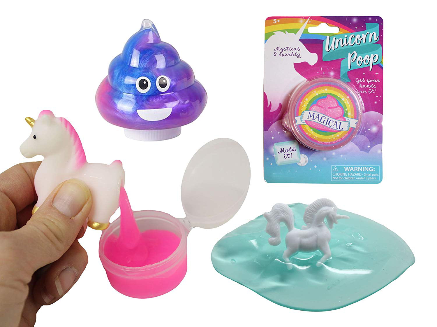 Magic Unicorn Reinder Glitter Poo or Bogies Slime Toy Kids Gift Stres Relif a29 