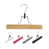 Dengjunhu Hangers Non Slip Trouser Clamp Hanger Wood Pants Skirt Clothes Hangers with Clips, Other
