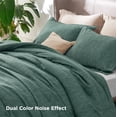 thumbnail image 3 of Juego de edredón Bedsure California King, color verde esmeralda, 3 piezas, 3 of 7