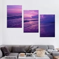 thumbnail image 4 of JRXY Summer Beach With Blue Water And Purple Sky At Sunset. Poster Canvas Prints Wall Art For Home Office Decorations,3 pcs 12x16x3pcs, 4 of 4
