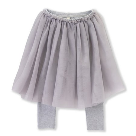 

Conti Kids Little Girls Ruffle Tulle Tutu Leggings Pants Gray 5-6 Years