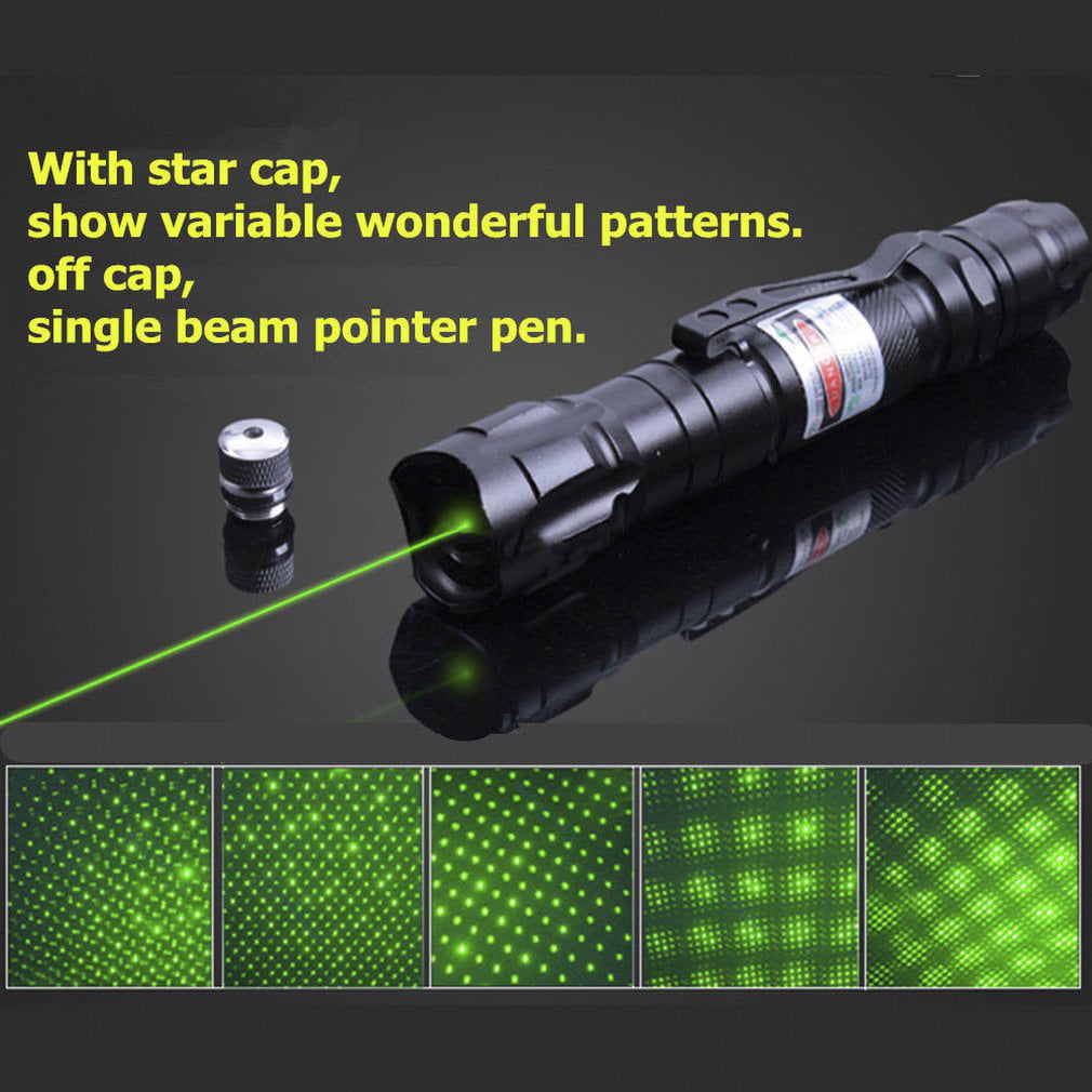 10 Mile Military Green 1mW 532nm Laser Pointer Pen Light Focus Beam Burn 18650 