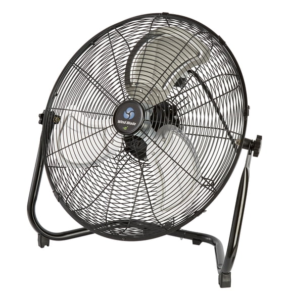 Wind Blade 3-Speed Industrial Floor Fan - Tilt Head, 1/6 HP, 4,750 CFM - 20" - 1 count box