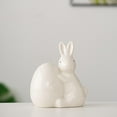 thumbnail image 3 of Easter Ceramic Bunny Egg Sitting Ornament – Whimsical Decorative Figurine for Home Office Desktop & Centerpieces, Perfect as Gift for Festive Celebrations, 3 of 5
